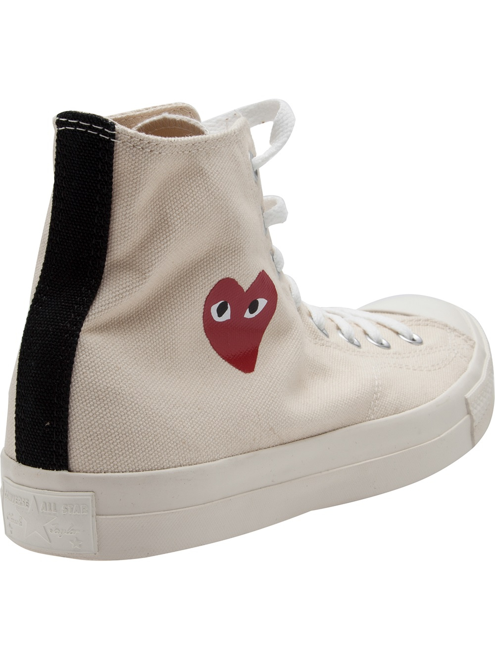 Download Play Comme des Garçons High Top Sneaker in White (Natural ...