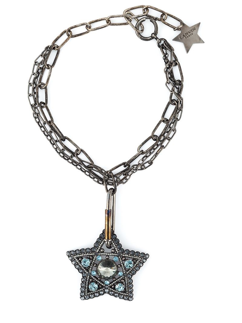 Lyst - Lanvin Star Pendant Necklace in Metallic