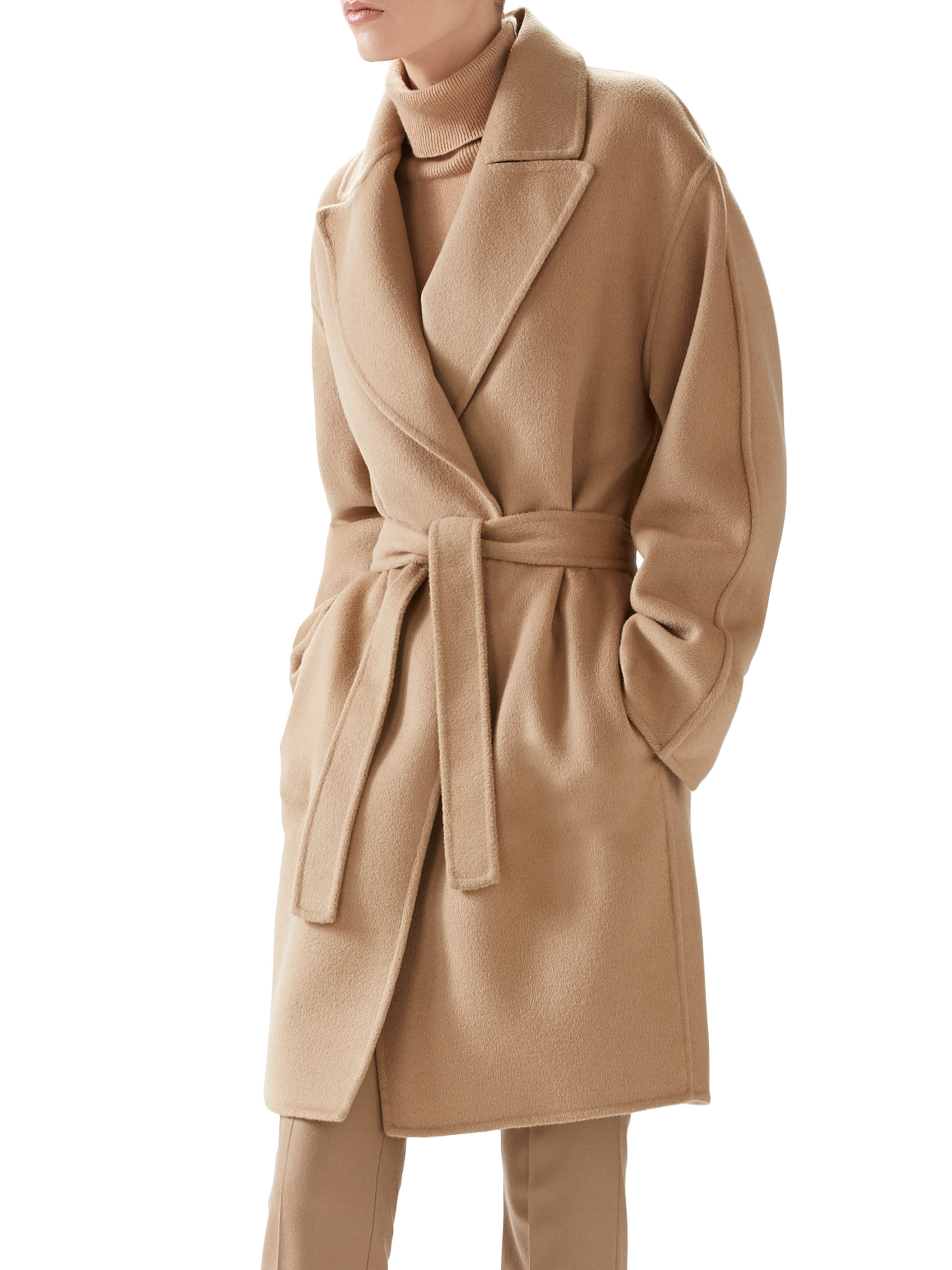 Camel Wrap Wool Coat Online Sale, UP TO 52% OFF