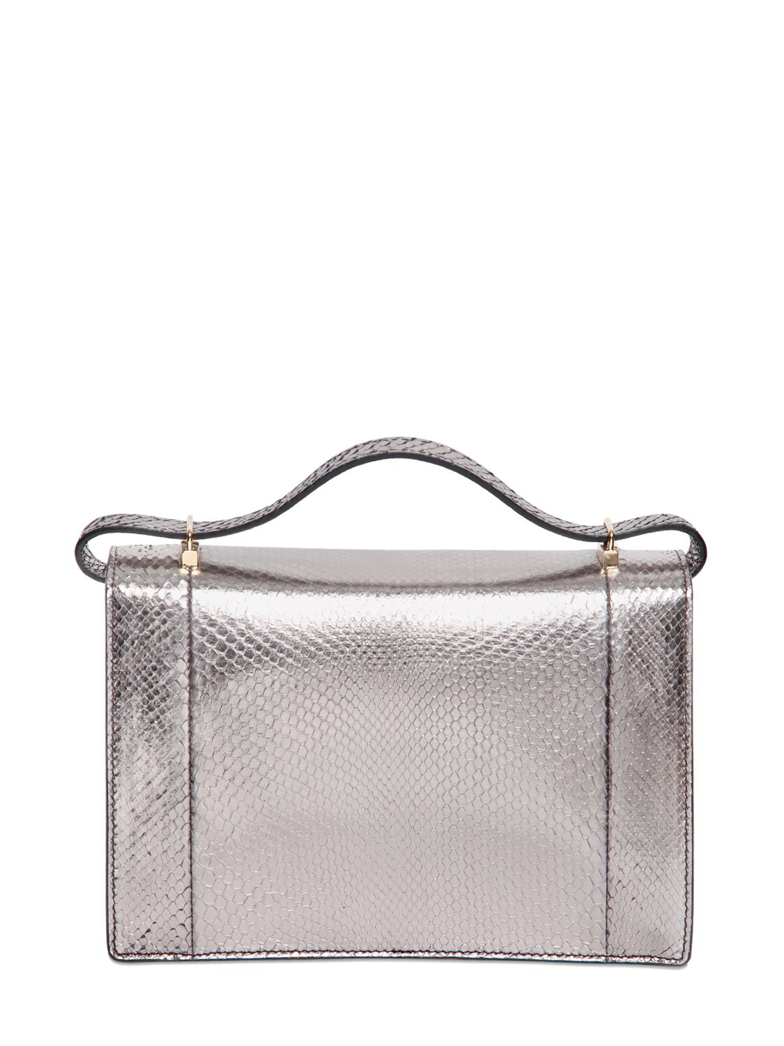 Giorgio Armani Metallic Python Shoulder Bag - Lyst