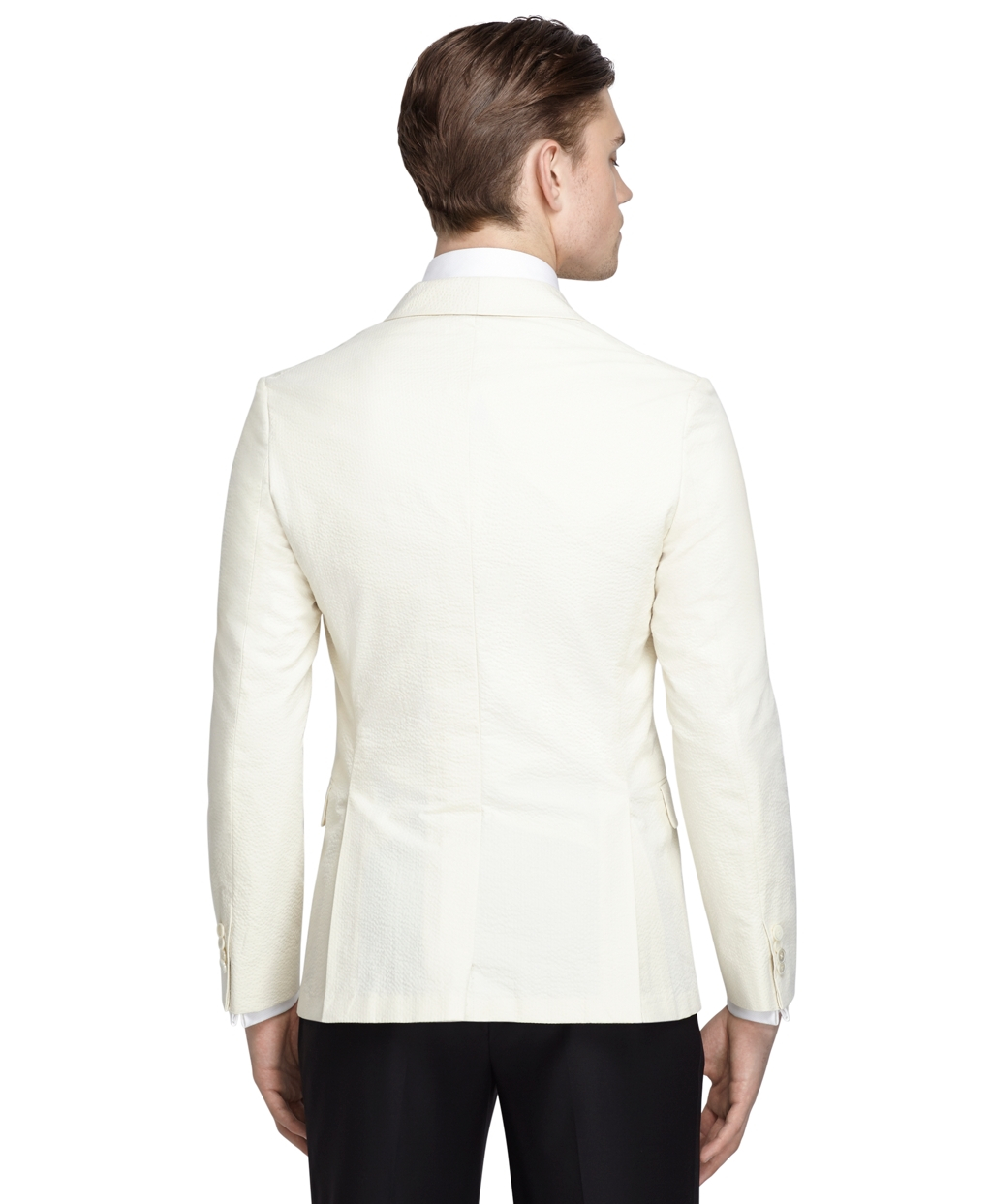 Brooks Brothers Cream Seersucker Dinner Jacket in White for Men - Lyst