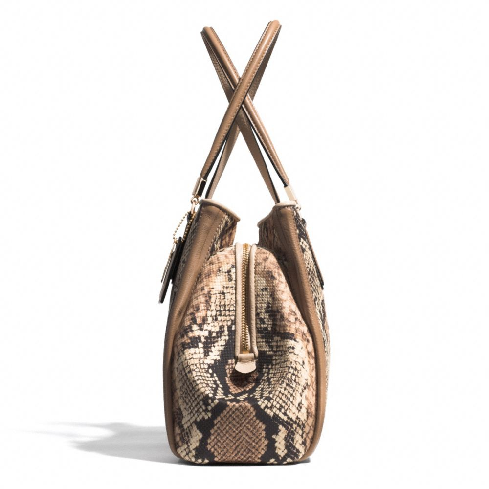 COACH Madison Cafe Carryall in Python Print Fabric - Lyst
