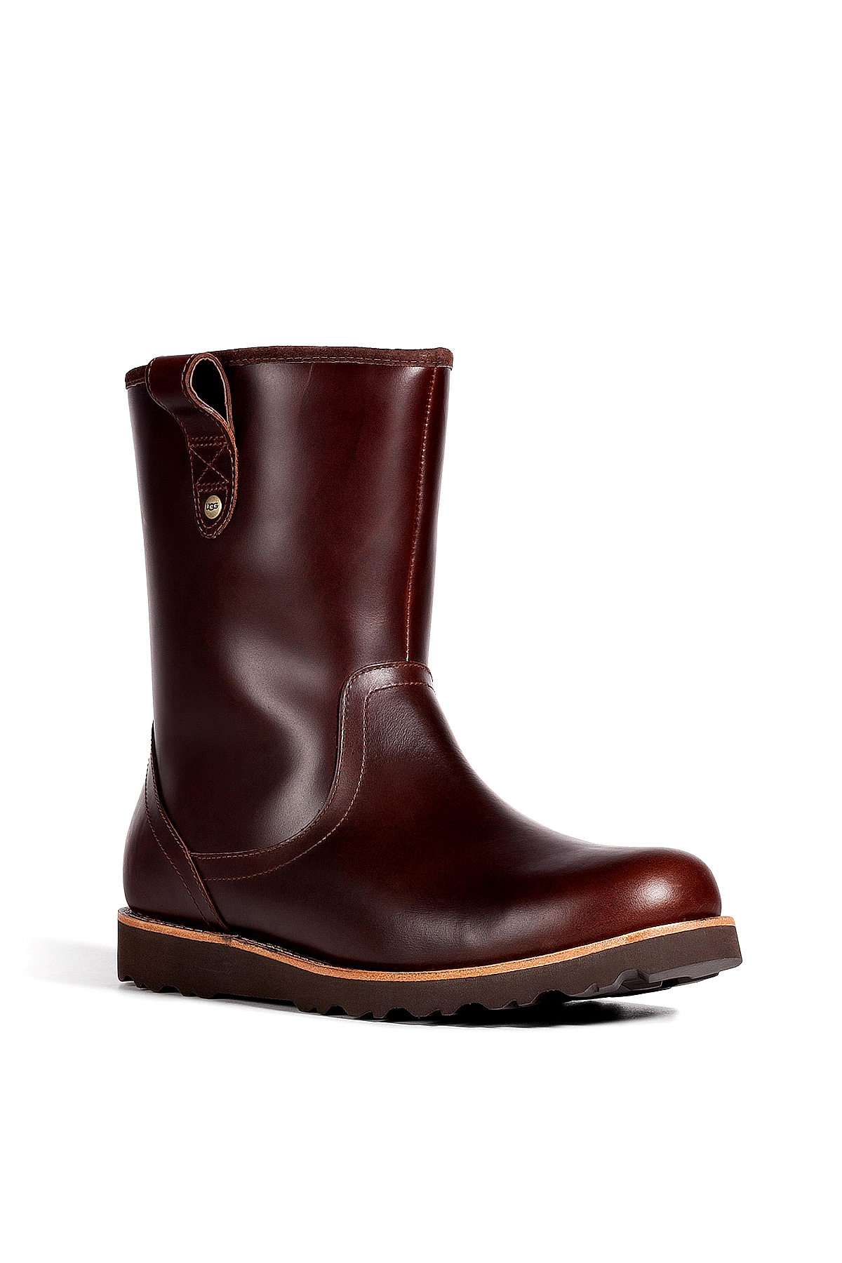 ugg boots leather chocolate stoneman brown shoes