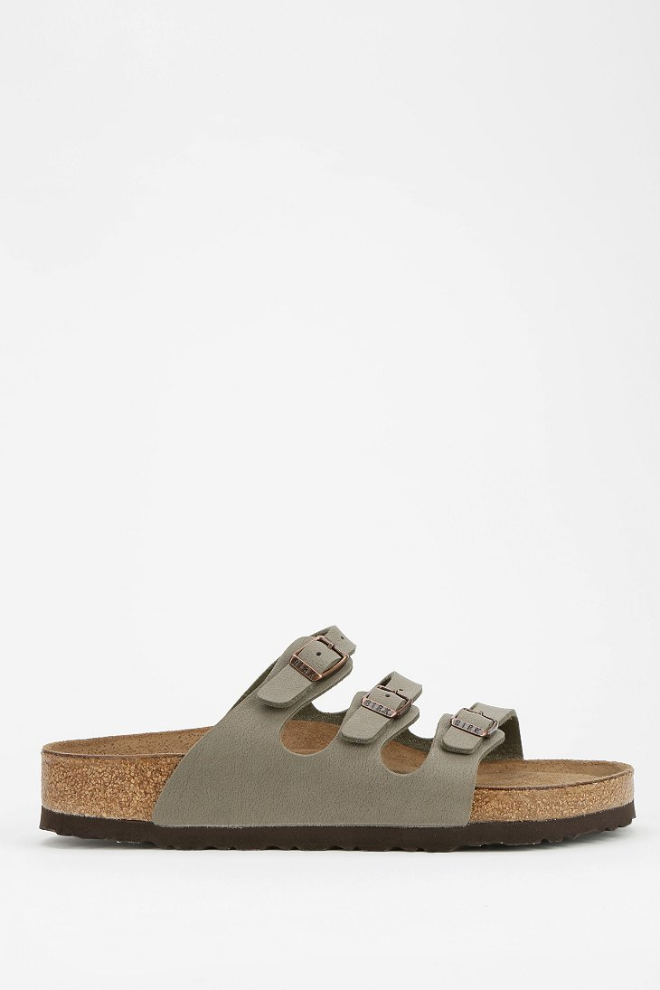 Birkenstock Florida Soft Footbed Sandal in Grey (Gray) | Lyst
