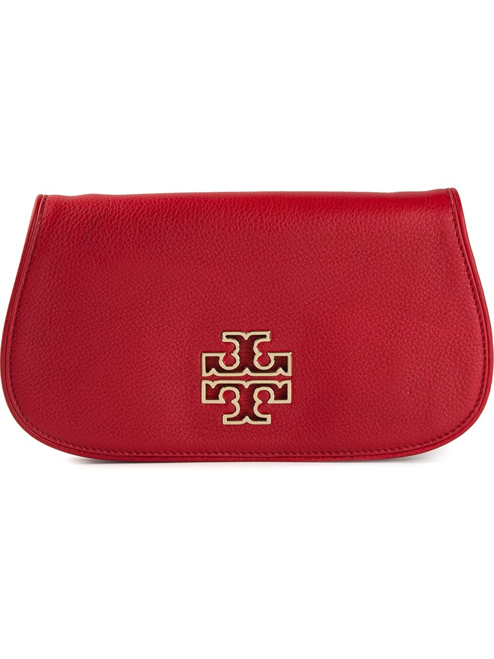 tory burch red clutch