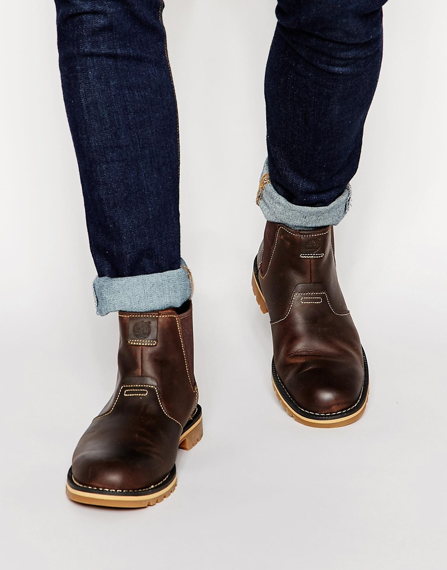 Timberland Grantly Chelsea Boots in Brown for Men | Lyst