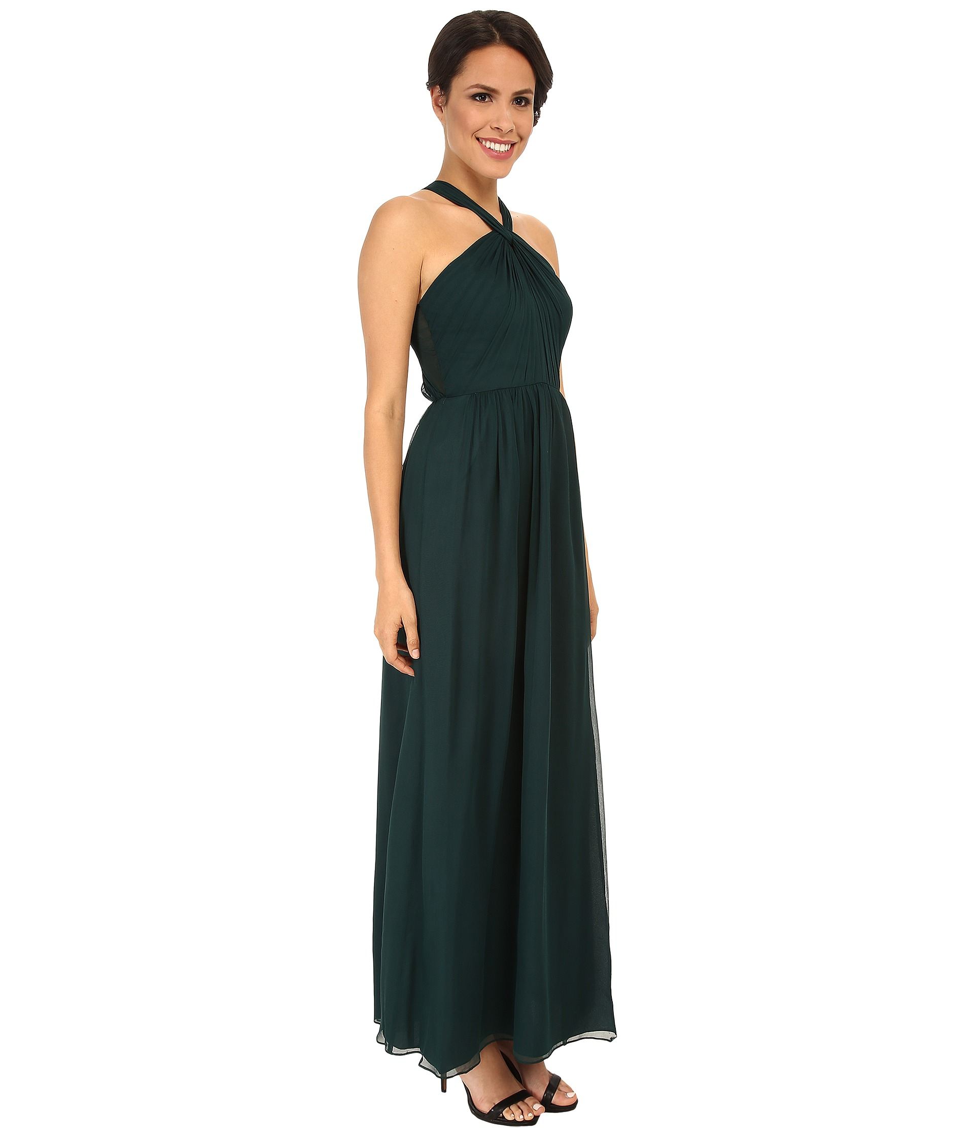 jill jill stuart black halter gown