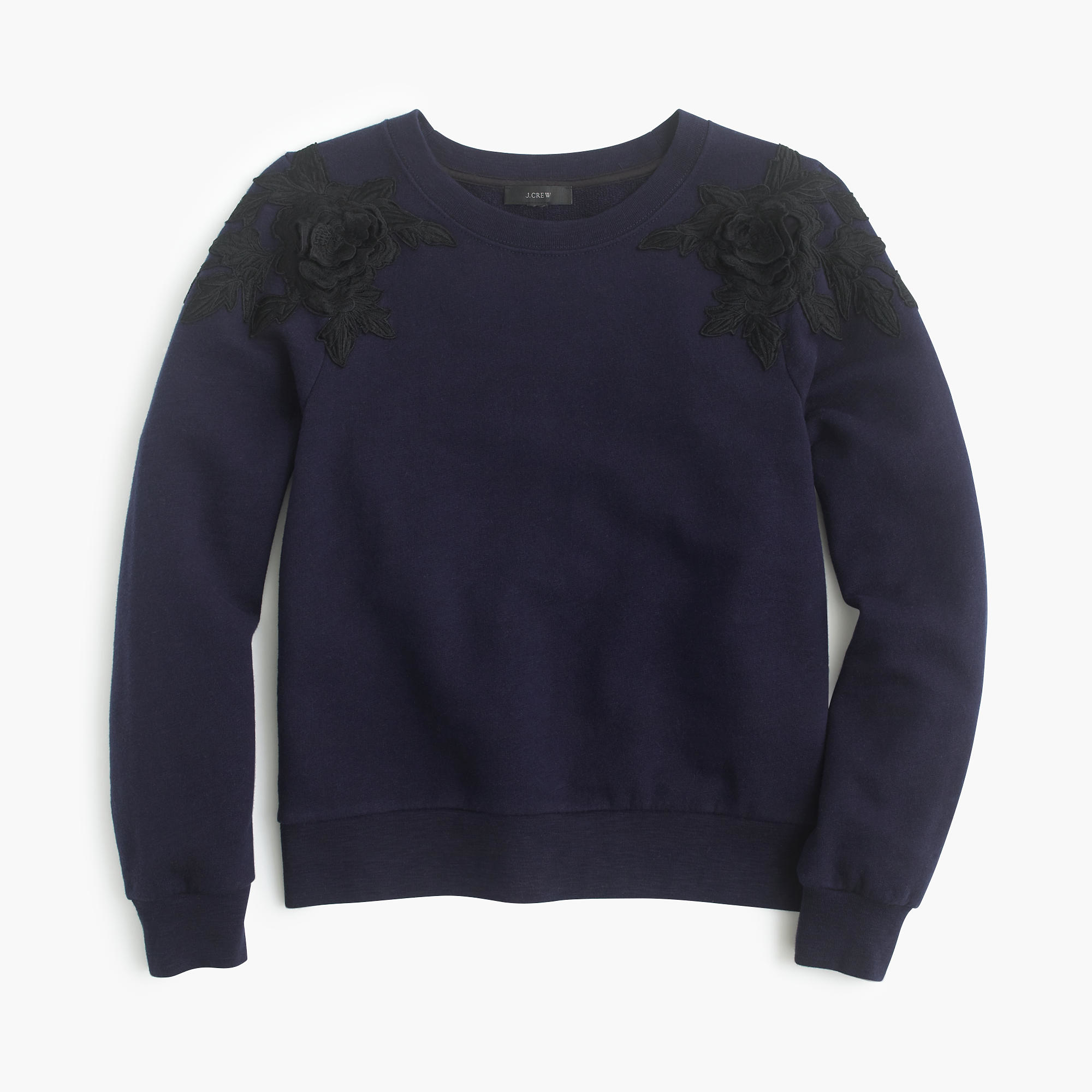 zyia blue floral sweatshirt