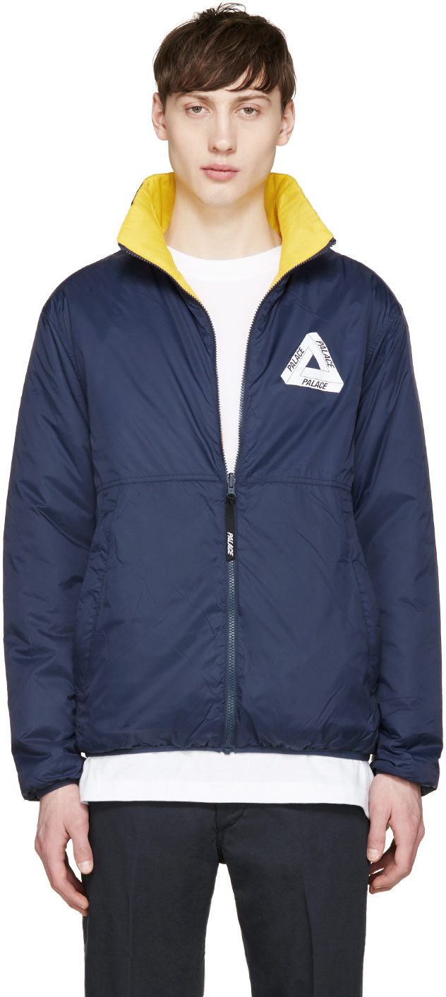 navy and yellow jacket