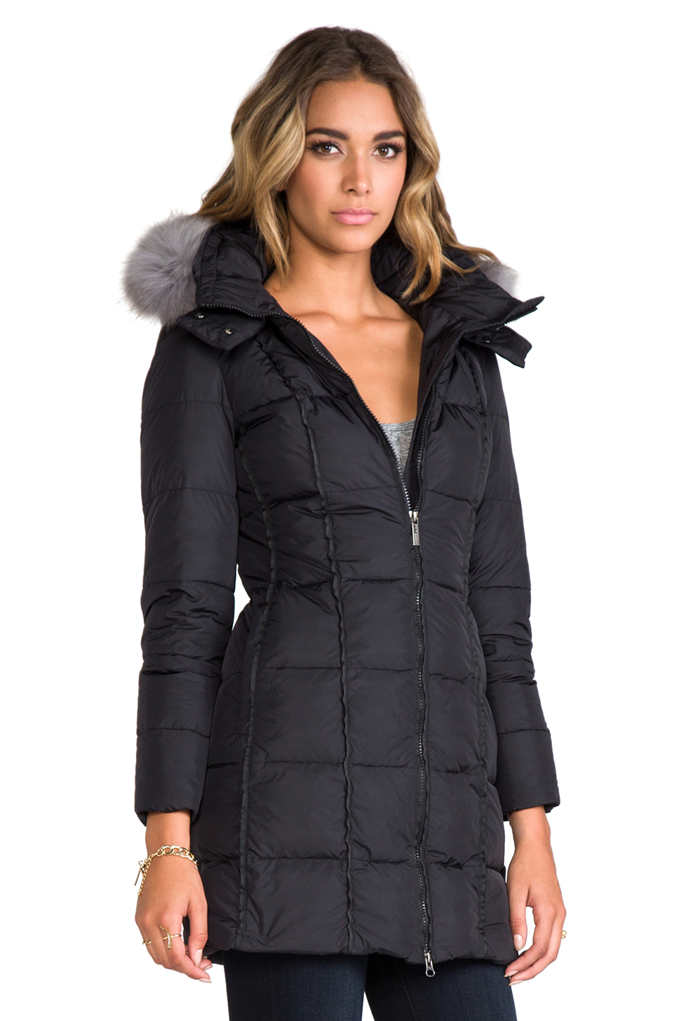 add hooded down coat