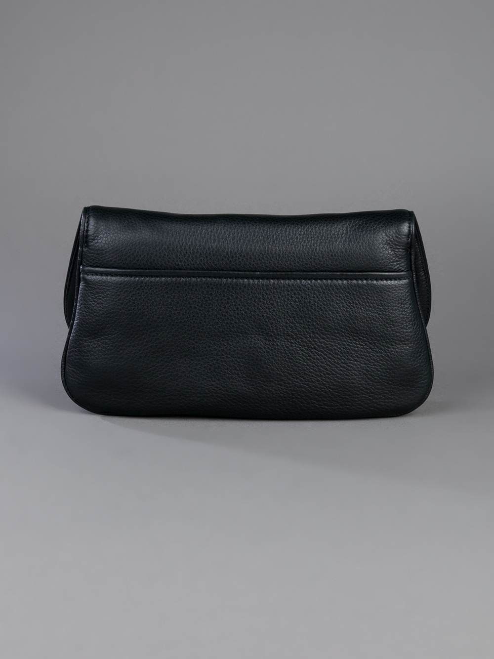 tory burch black leather clutch bag