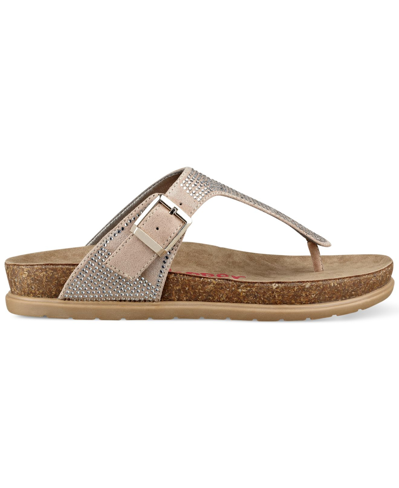 rhinestone footbed sandals