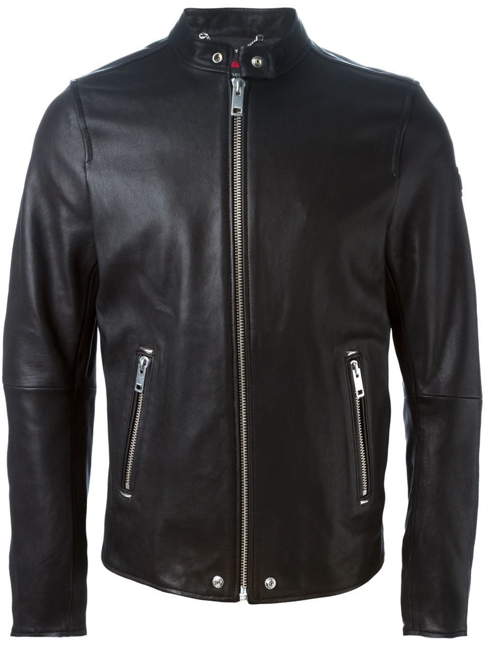DIESEL L-roshi Biker Jacket in Black for Men | Lyst