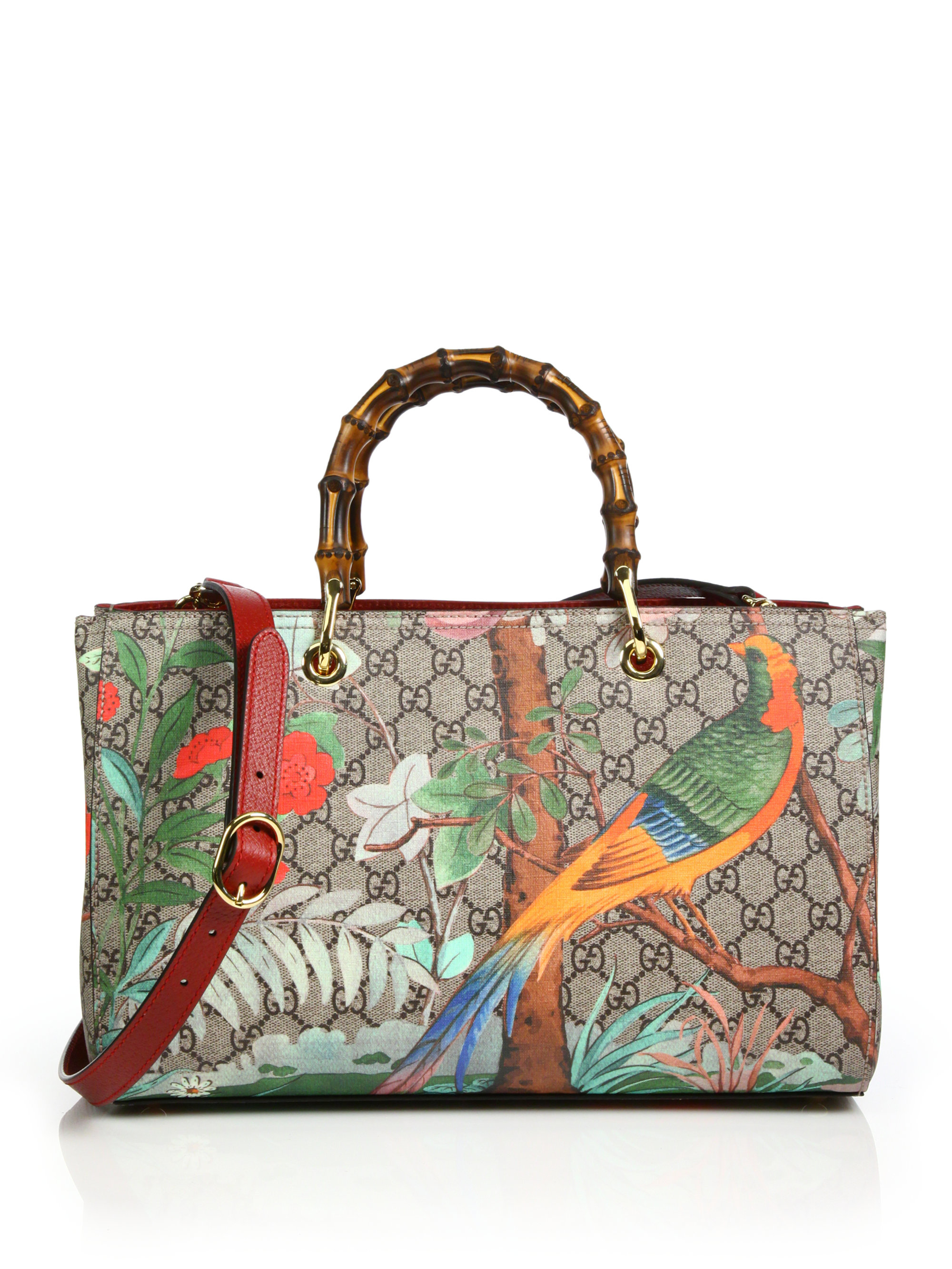 Gucci Multicolor GG Supreme Tian Canvas and Leather Small Padlock