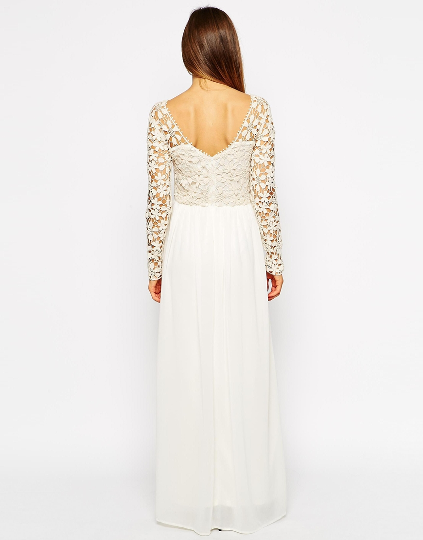 club l crochet detail maxi dress