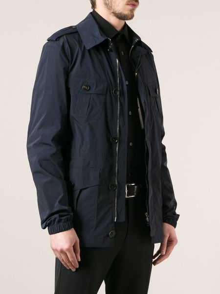 Gucci Pocketed Uniform Jacket in Blue for Men | Lyst