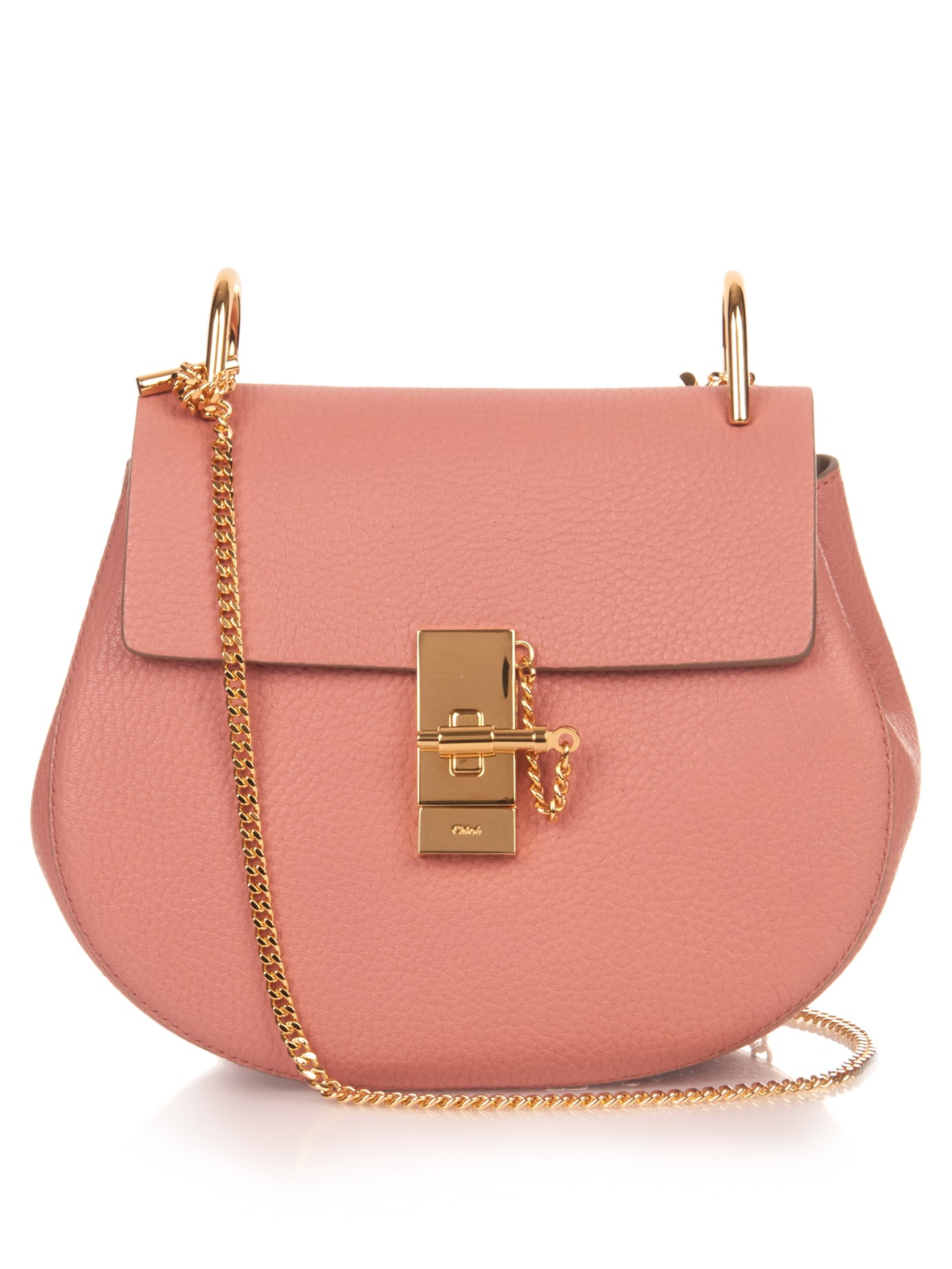 Lyst - Chloé Drew Small Leather Shoulder Bag in Pink