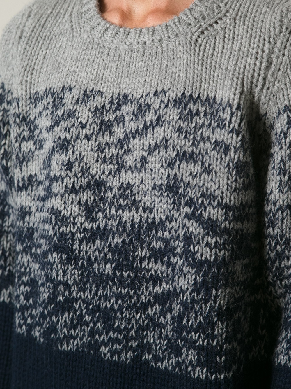 Jil Sander Gradient Knit Sweater in Grey (Gray) for Men | Lyst
