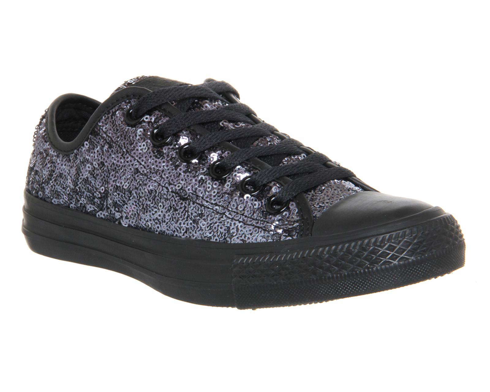 black sparkly trainers womens