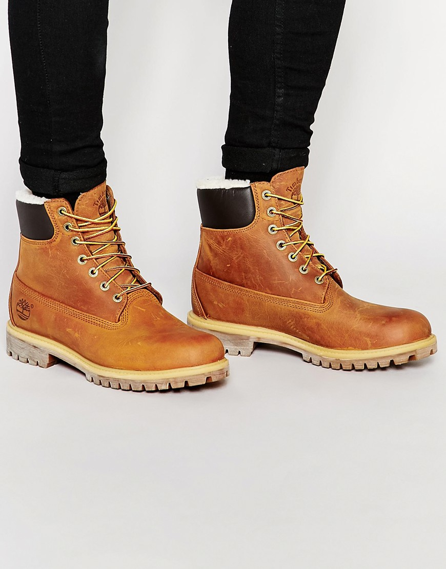 shearling timberland boots