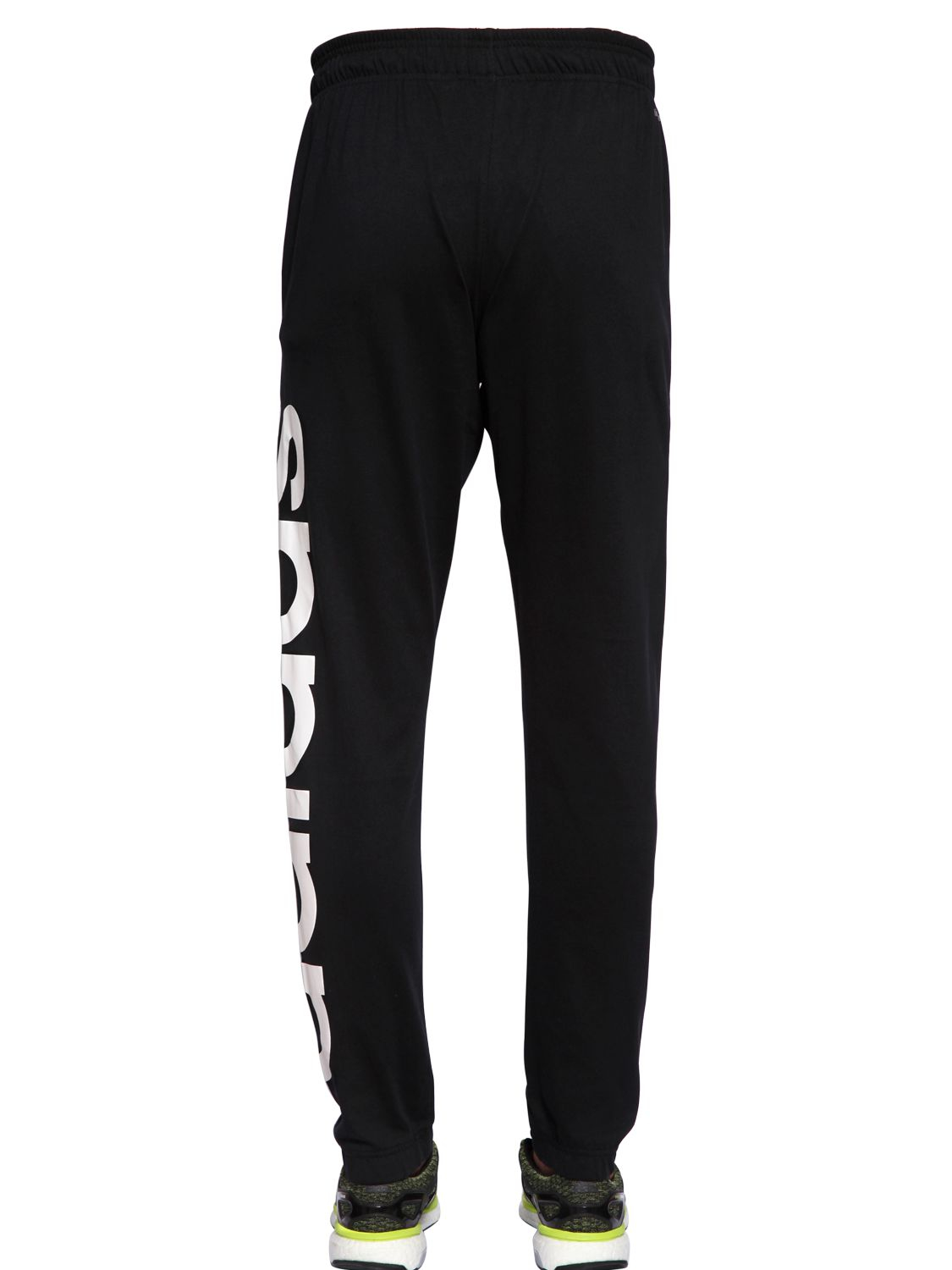 adidas Originals Climalite Cotton Blend Jogging Pants in Black/White ...