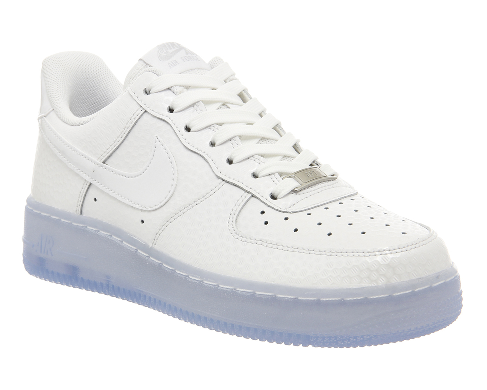 white nike with clear bottom