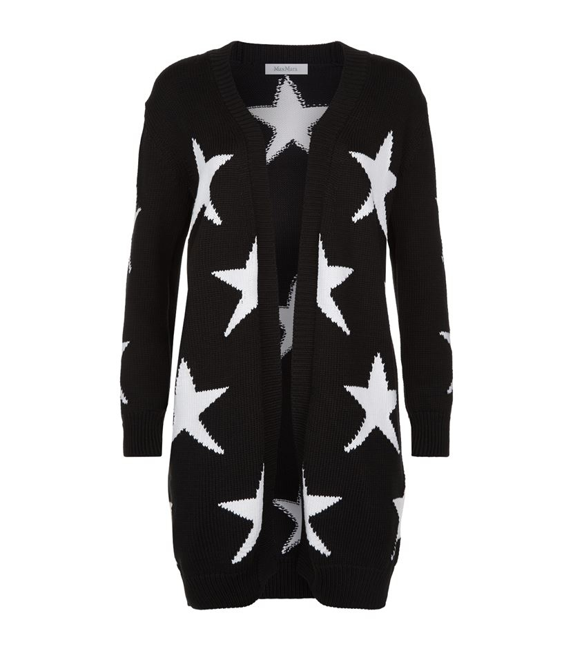 black and white star cardigan