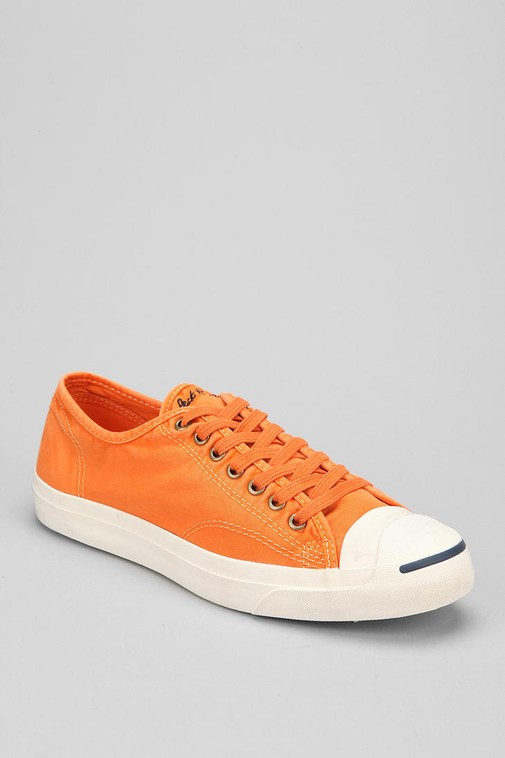 Converse Jack Purcell Washed Sneaker in Orange for Men | Lyst