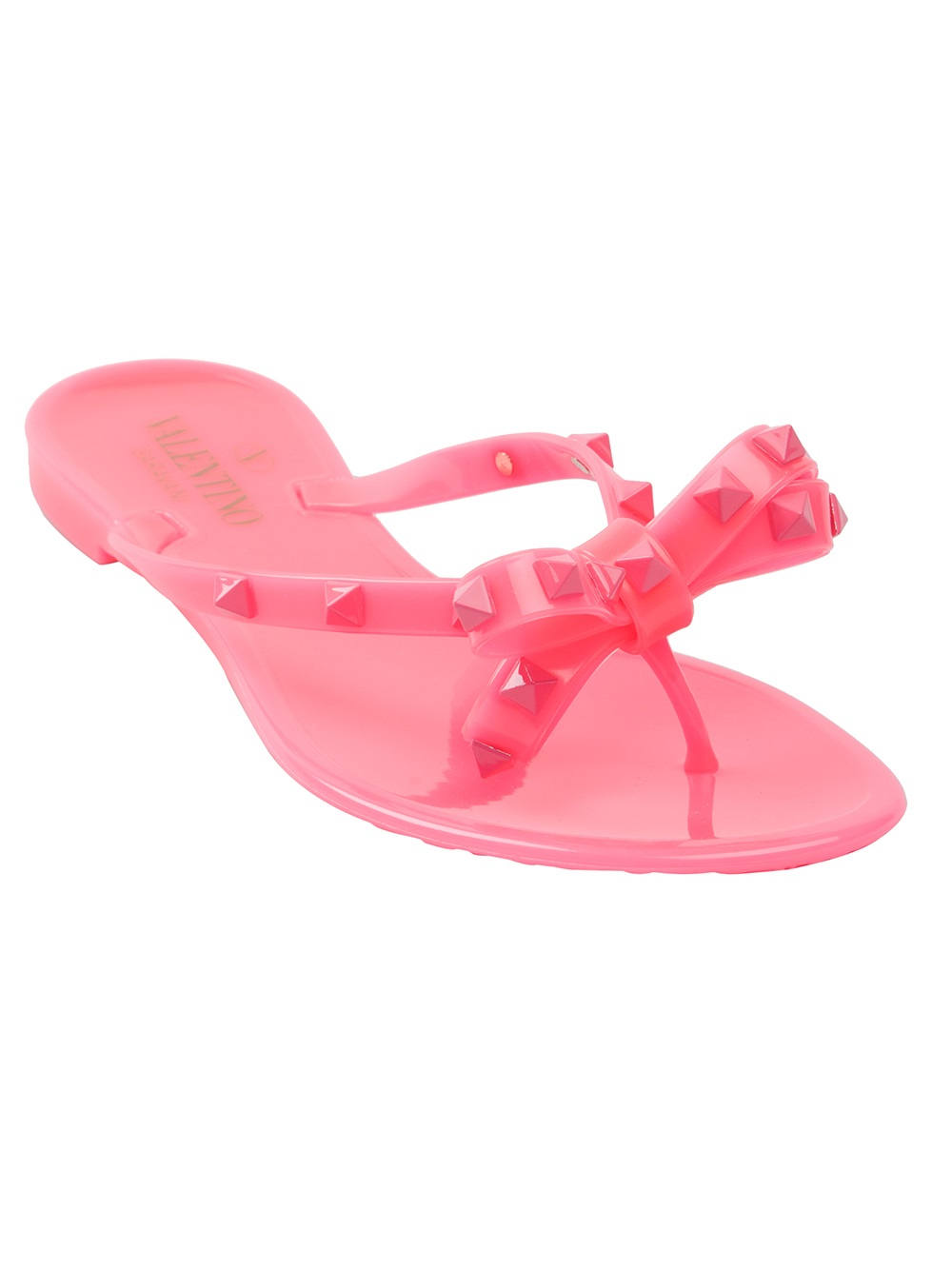 valentino pink flip flops