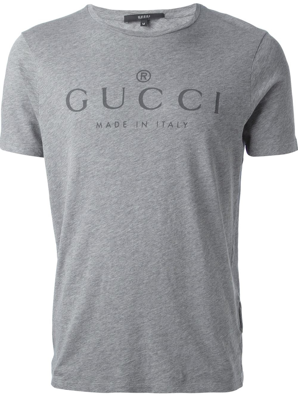 Gucci Logo Print Tshirt in Grey (Gray) for Men - Lyst