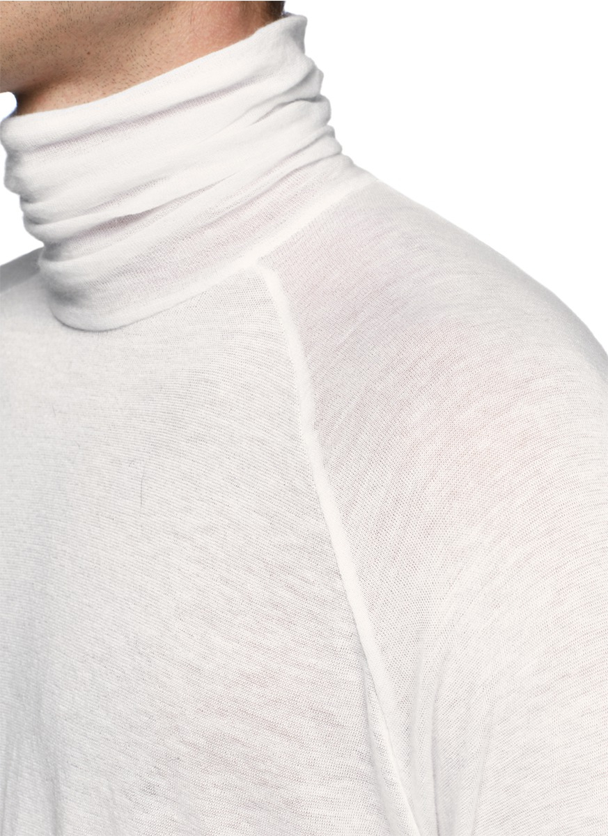 sheer roll neck