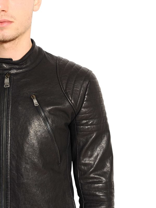 bikkembergs leather jacket