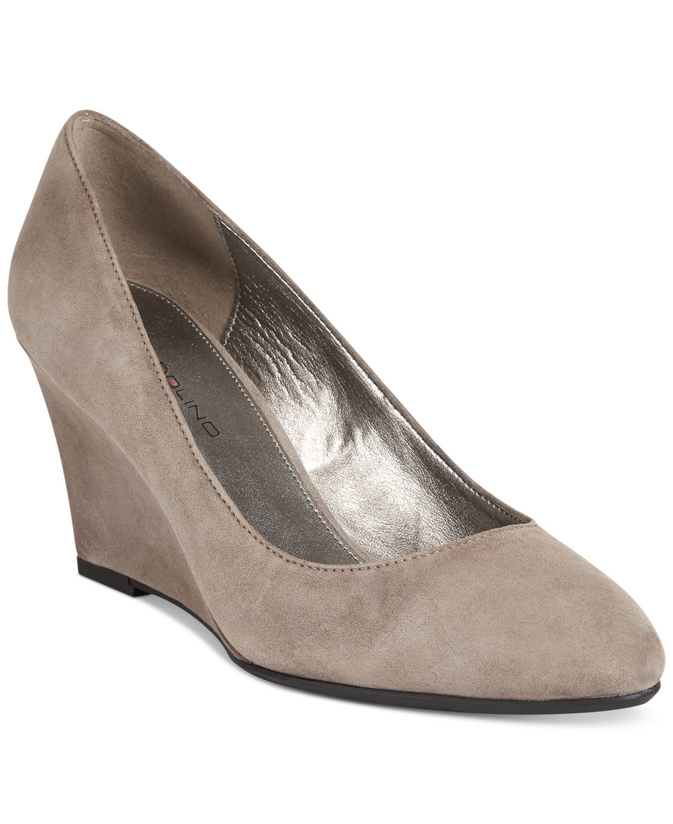 Gray wedge pumps Clearance