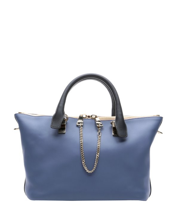 see by chloe purses - Chlo Navy Blue Leather \u0026#39;Baylee\u0026#39; Convertible Tote Bag in Blue ...