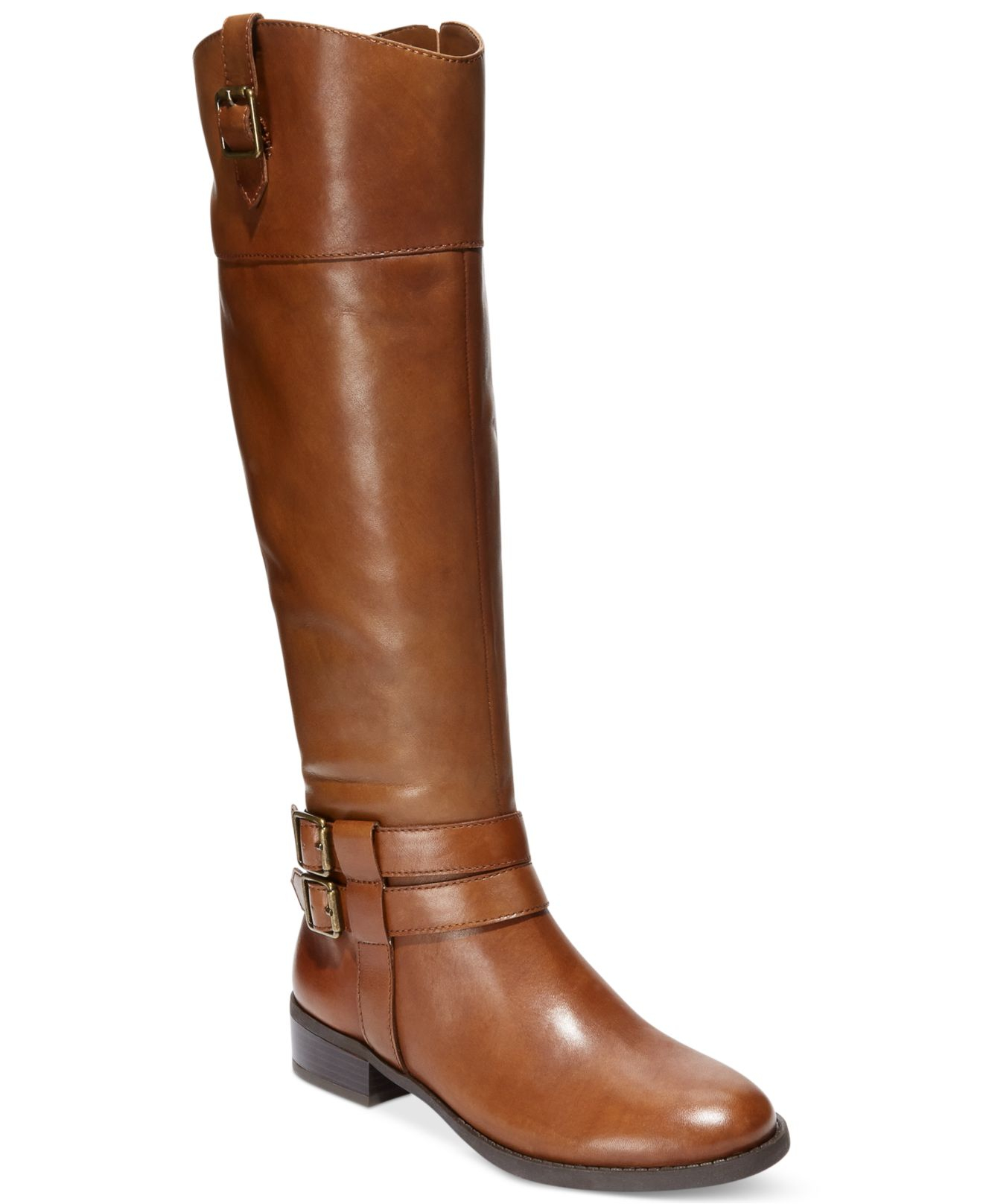 INC International Concepts Fahnee Wide-Leg Leather Riding Boots in ...
