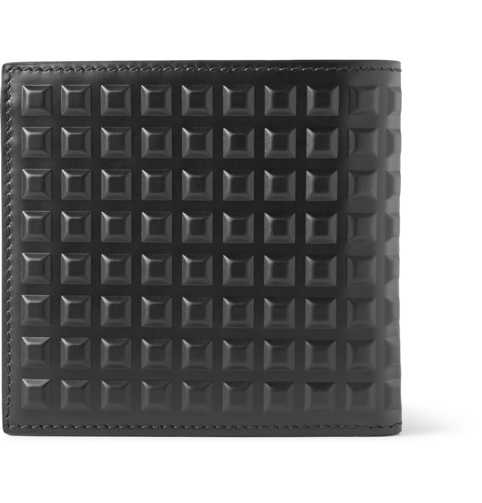 Balenciaga Studded Leather Billfold Wallet in Black for Men - Lyst