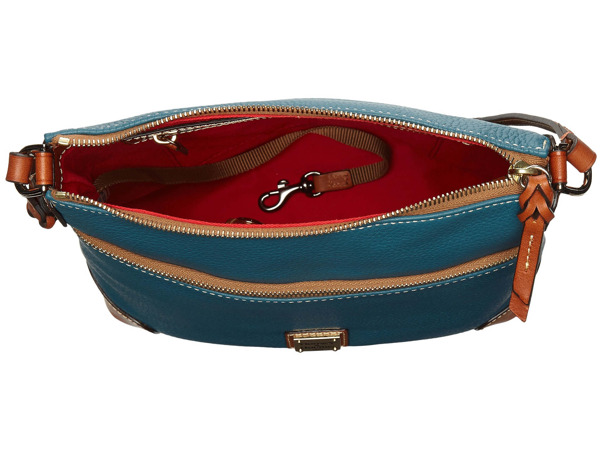 Lyst Dooney & Bourke Pebble Leather Crossbody in Green