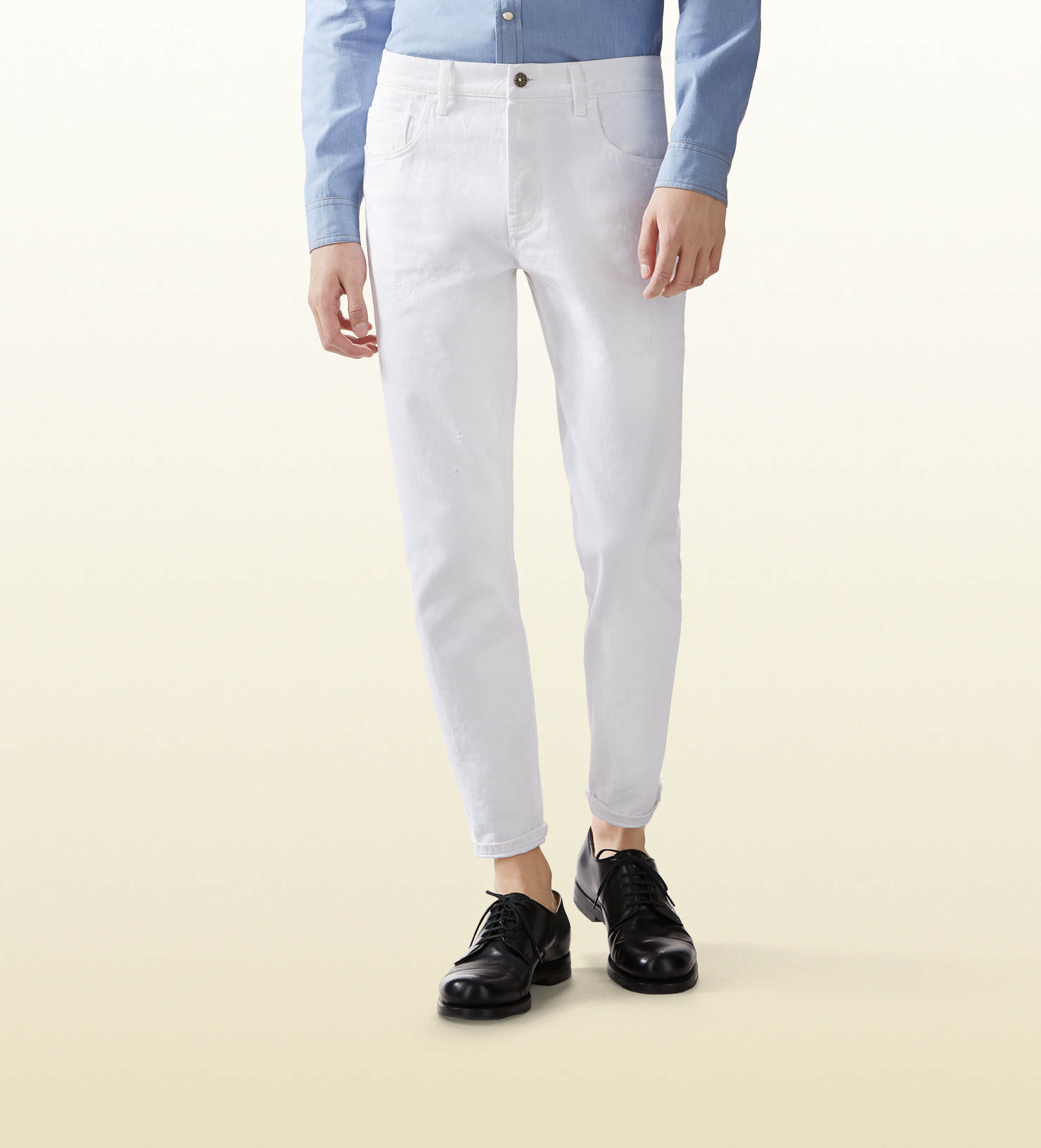 gucci jeans white