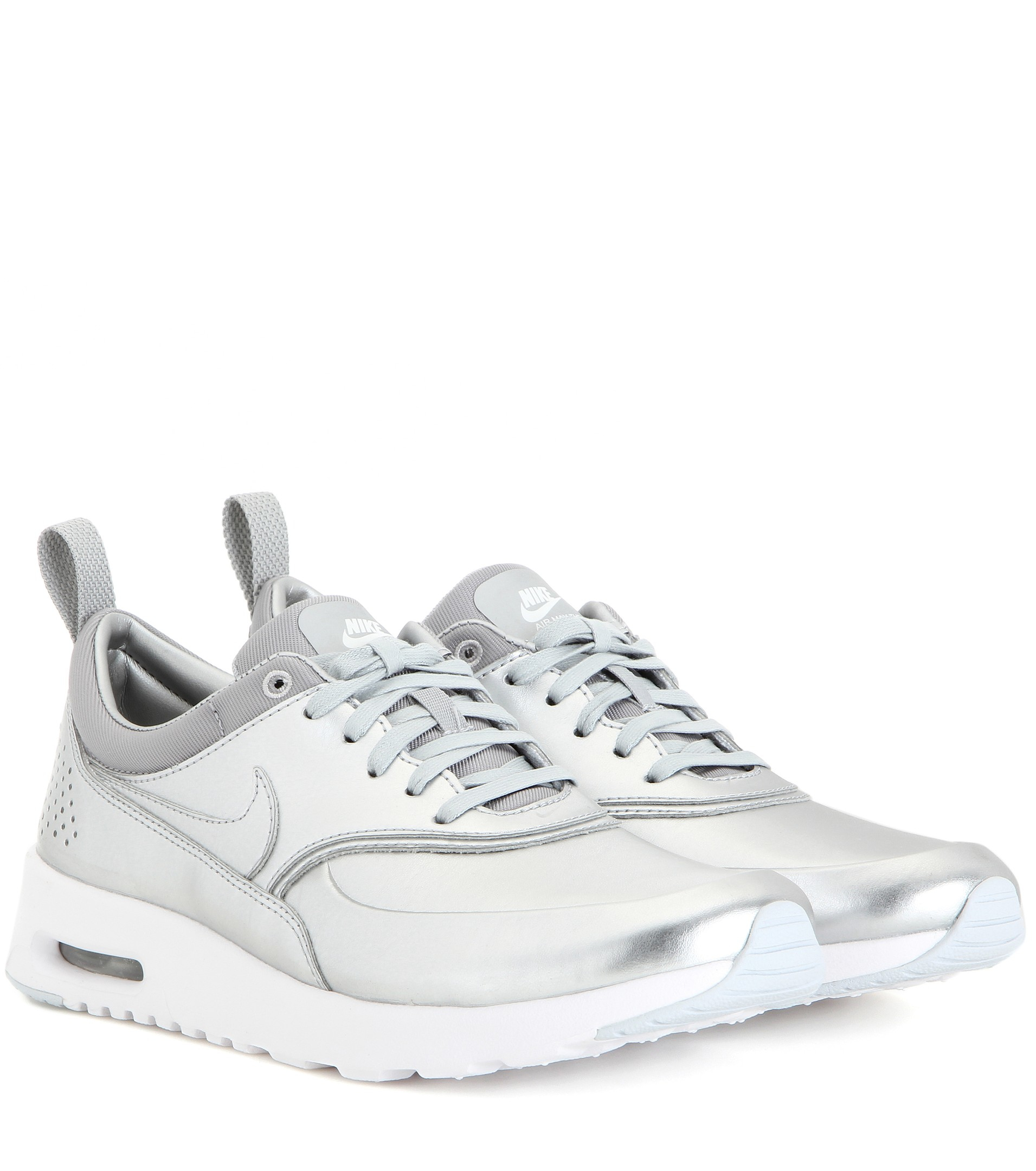 Nike Air Max Thea Metallic Silver Sneakers - Lyst