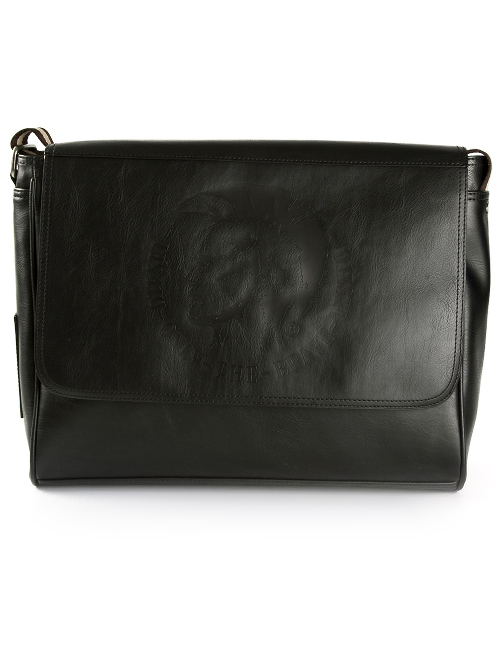 DIESEL Only The Brave Embossed Messenger Bag in Black for Men Lyst