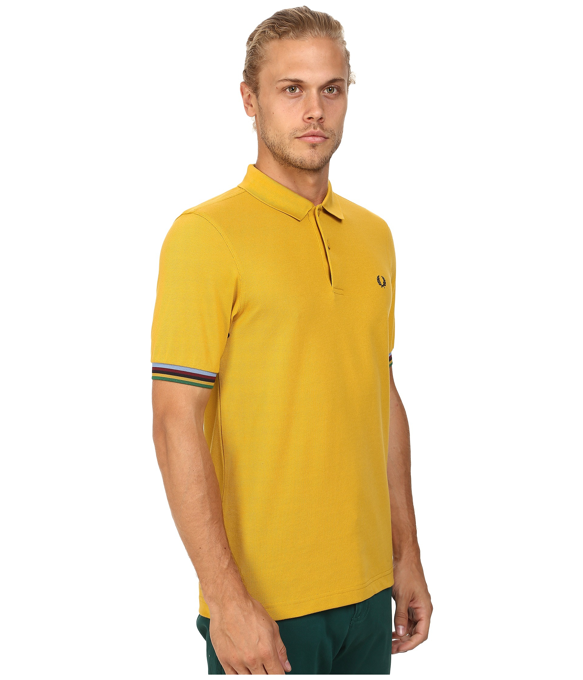 Fred Perry Champion Tipped Shirt in Yellow for Men - Lyst