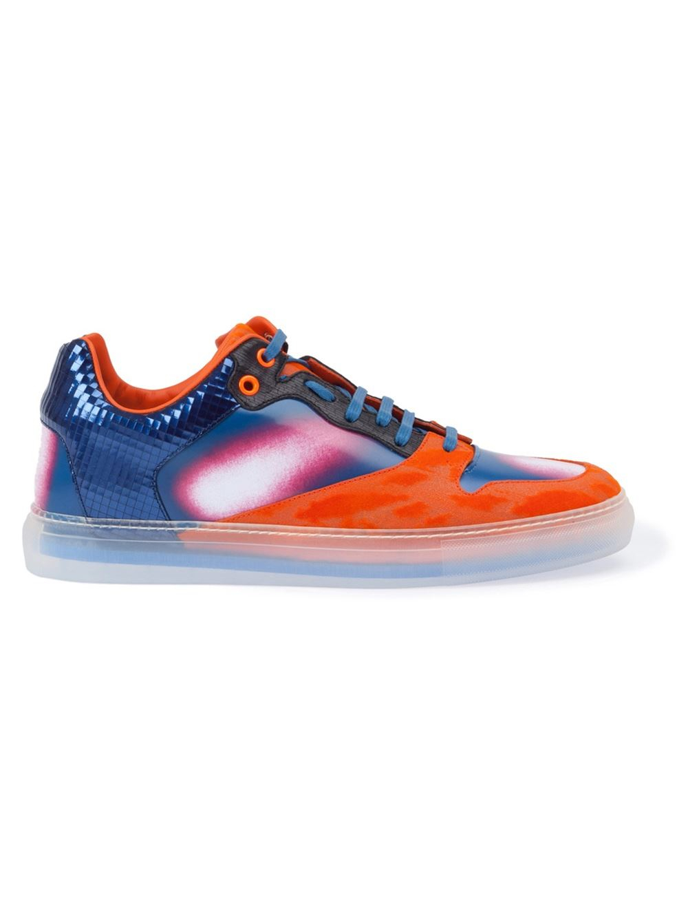 Balenciaga Contrast Panel Sneakers in Blue for Men - Lyst