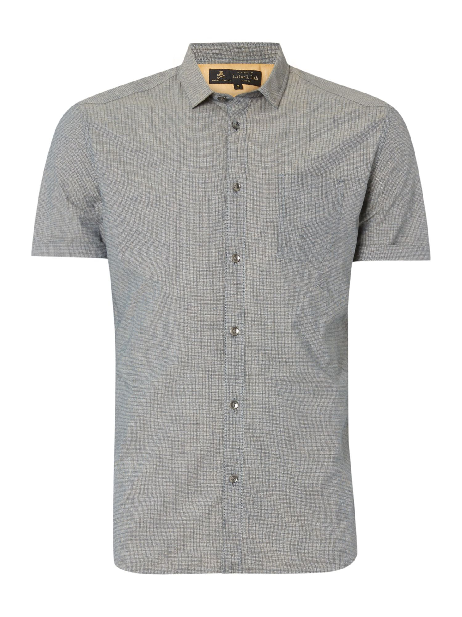 Label lab Cristo Printed Short Sleeve Shirt in Blue for Men | Lyst