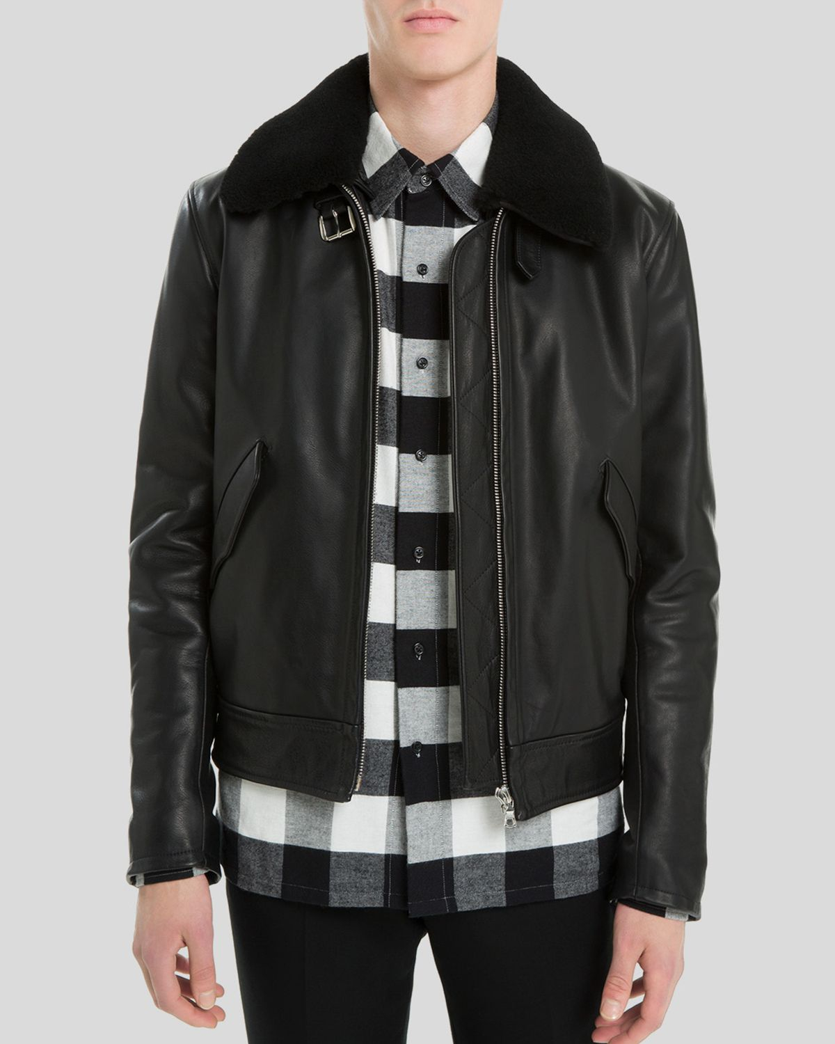 sandro shearling jacket