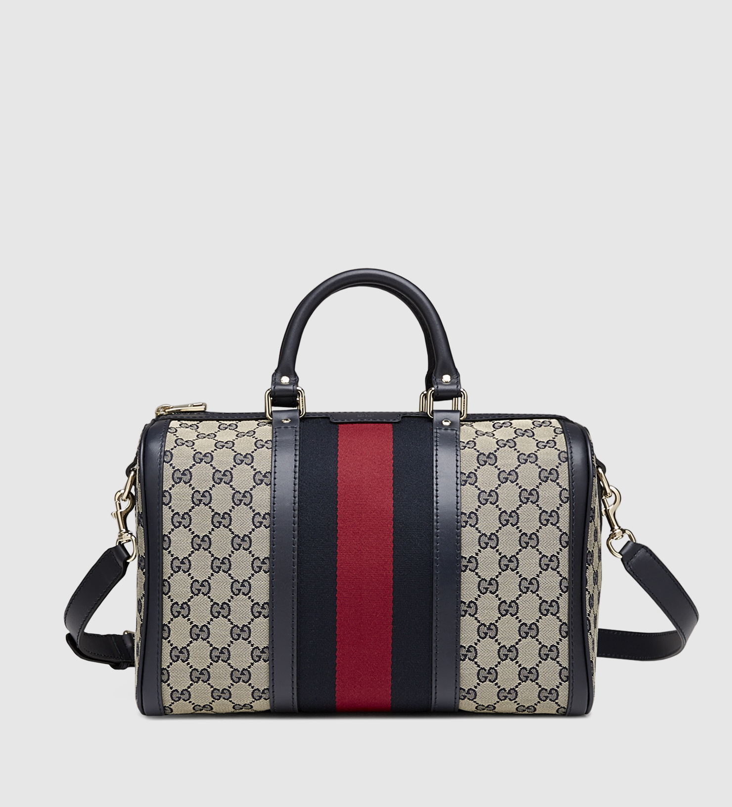 Gucci Vintage Web Original Gg Canvas Boston Bag in Brown | Lyst