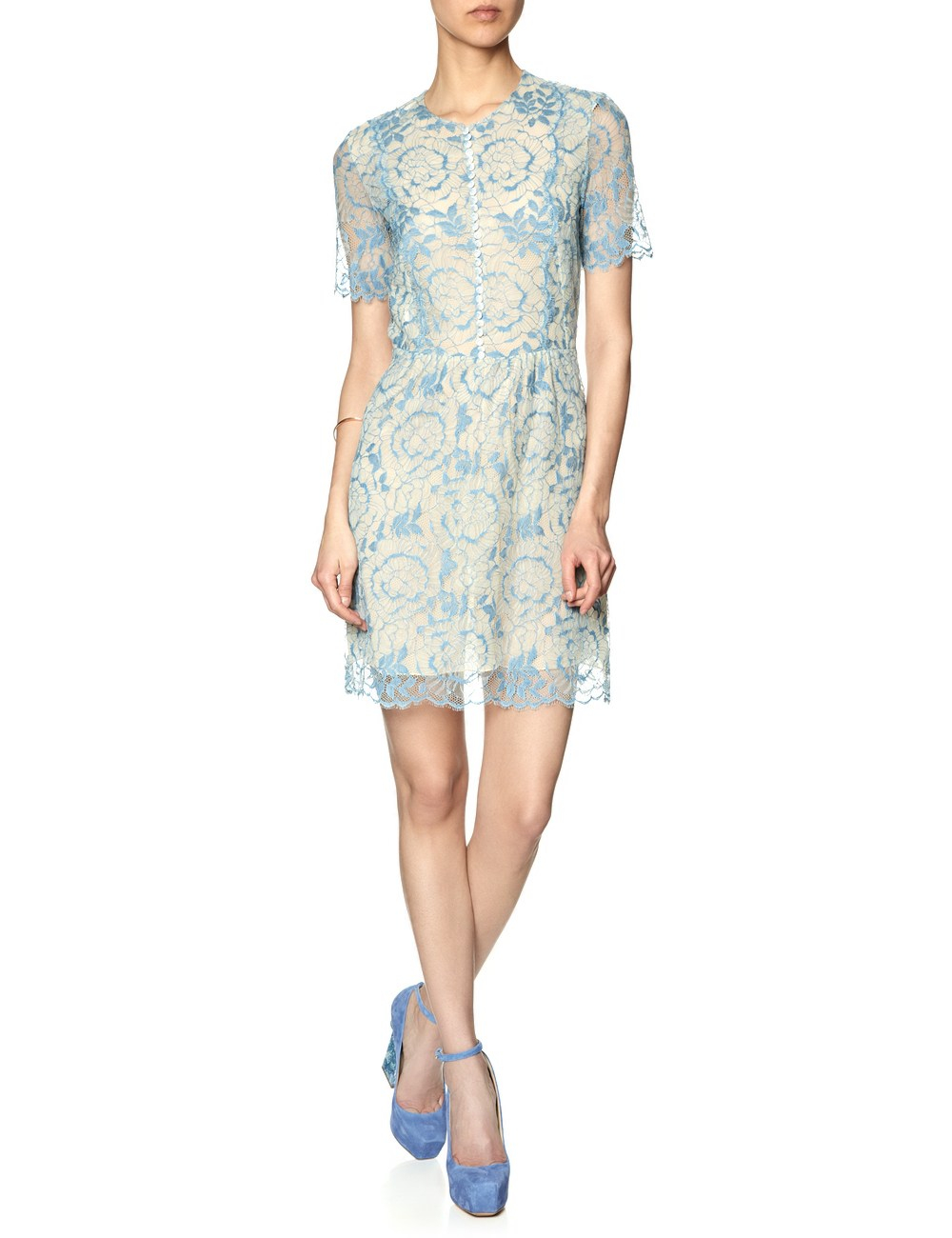 Vilshenko Powder Blue Lace Lana Dress in Blue Lyst