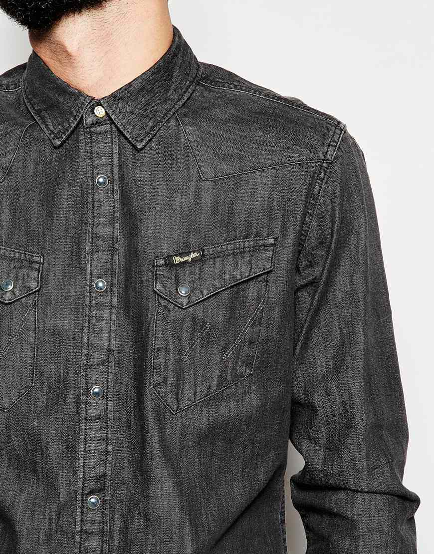wrangler grey shirt