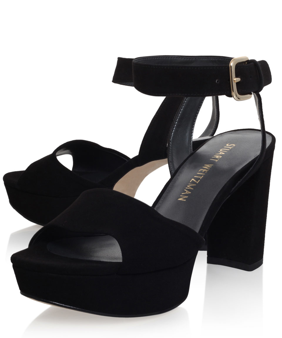 stuart weitzman black suede heels