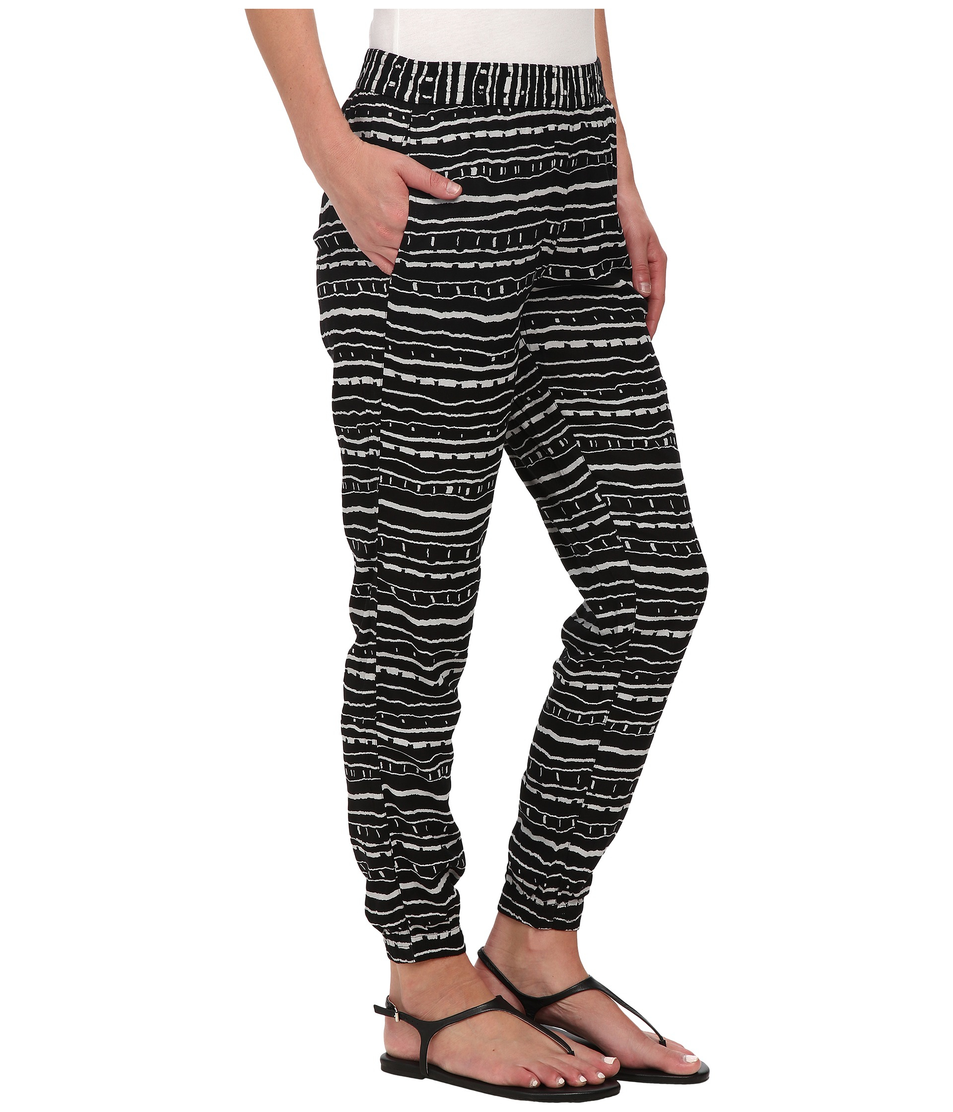 retro side stripe pants