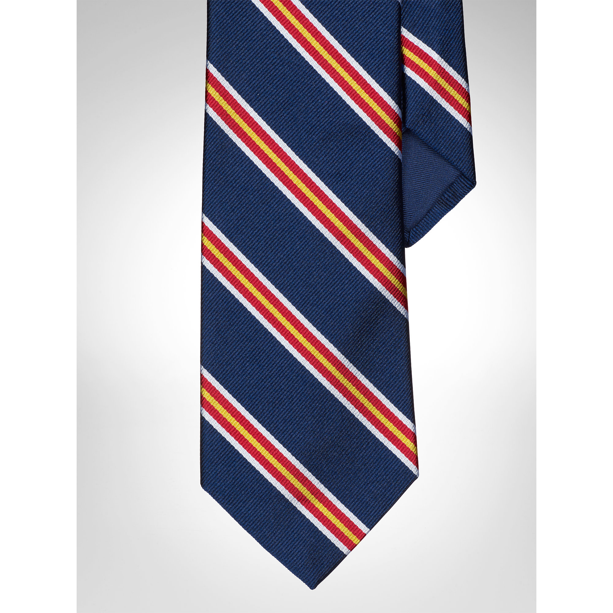 Lyst Polo Ralph Lauren Striped Silk Repp Narrow Tie in Blue for Men